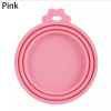 Pet Food Can Covers; Universal Safe Silicone Dog & Cat Food Can Lids; pack of 2 - Pink